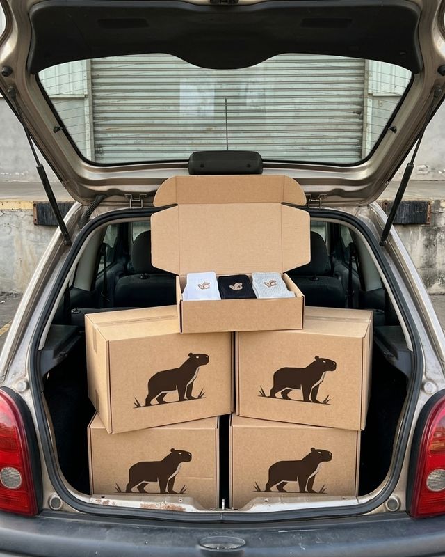 Porta-malas de carro com caixas de meias VAGUA